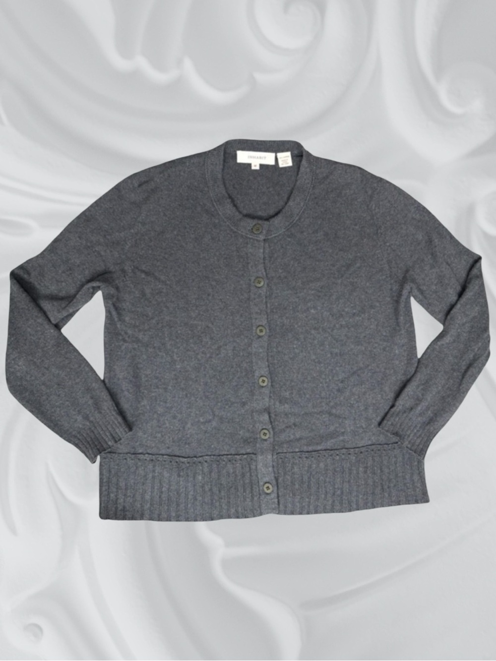 Inhabit Luxury Cashmere Cardigan Sweater Size Medium In Grey Heather Marled
